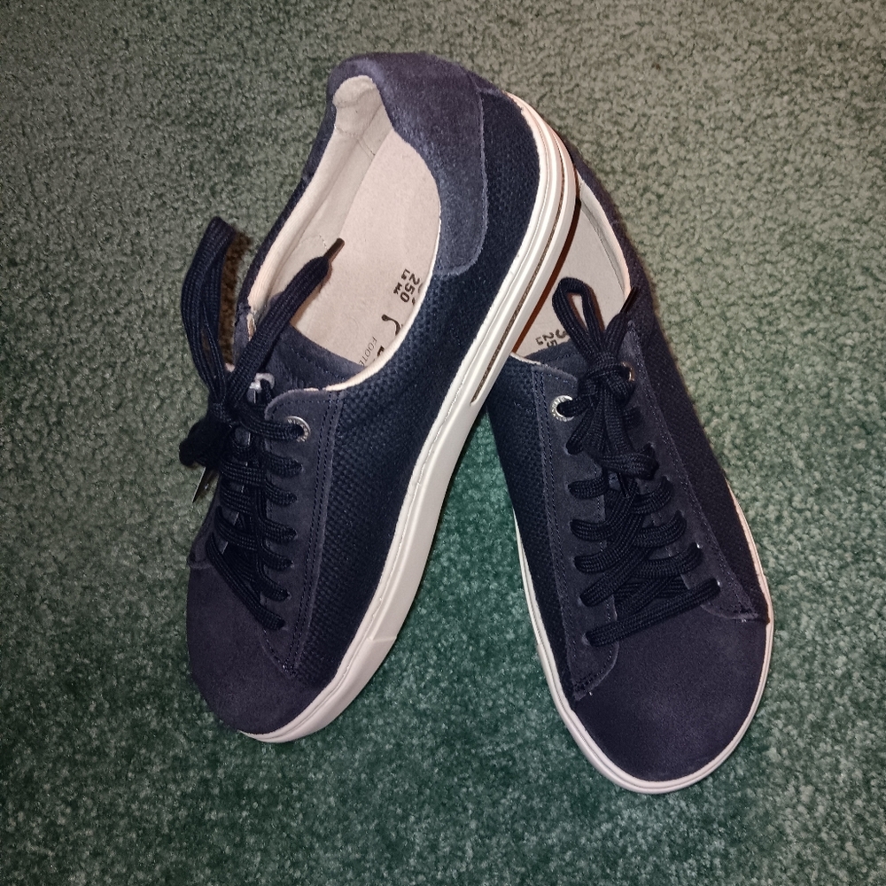 New Berkinstock Women's Blue Suede Sneakers